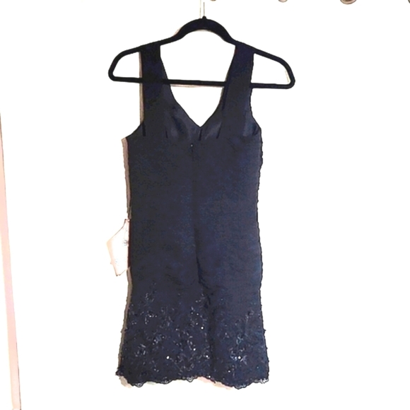 JJ's House Beautiful Black Beaded Ruched Cocktail Dress Custom NEW - Picture 5 of 15